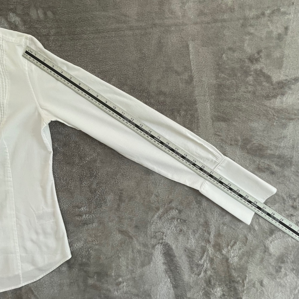 Brooks Brothers Womens White Pintuck Bib Front Stretch Button Down Shirt Size 8 - Picture 10 of 10